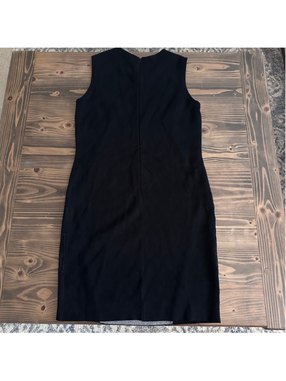 Katherine Barclay Black Gray Lace Dress L Sleeveless - Picture 6 of 11